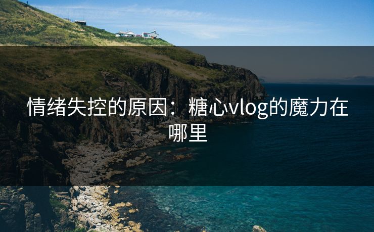 情绪失控的原因：糖心vlog的魔力在哪里